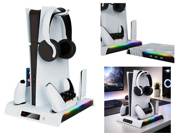 &ua BASE CARGADORA JOYSTICK PS5 RGB + PS YZC-501